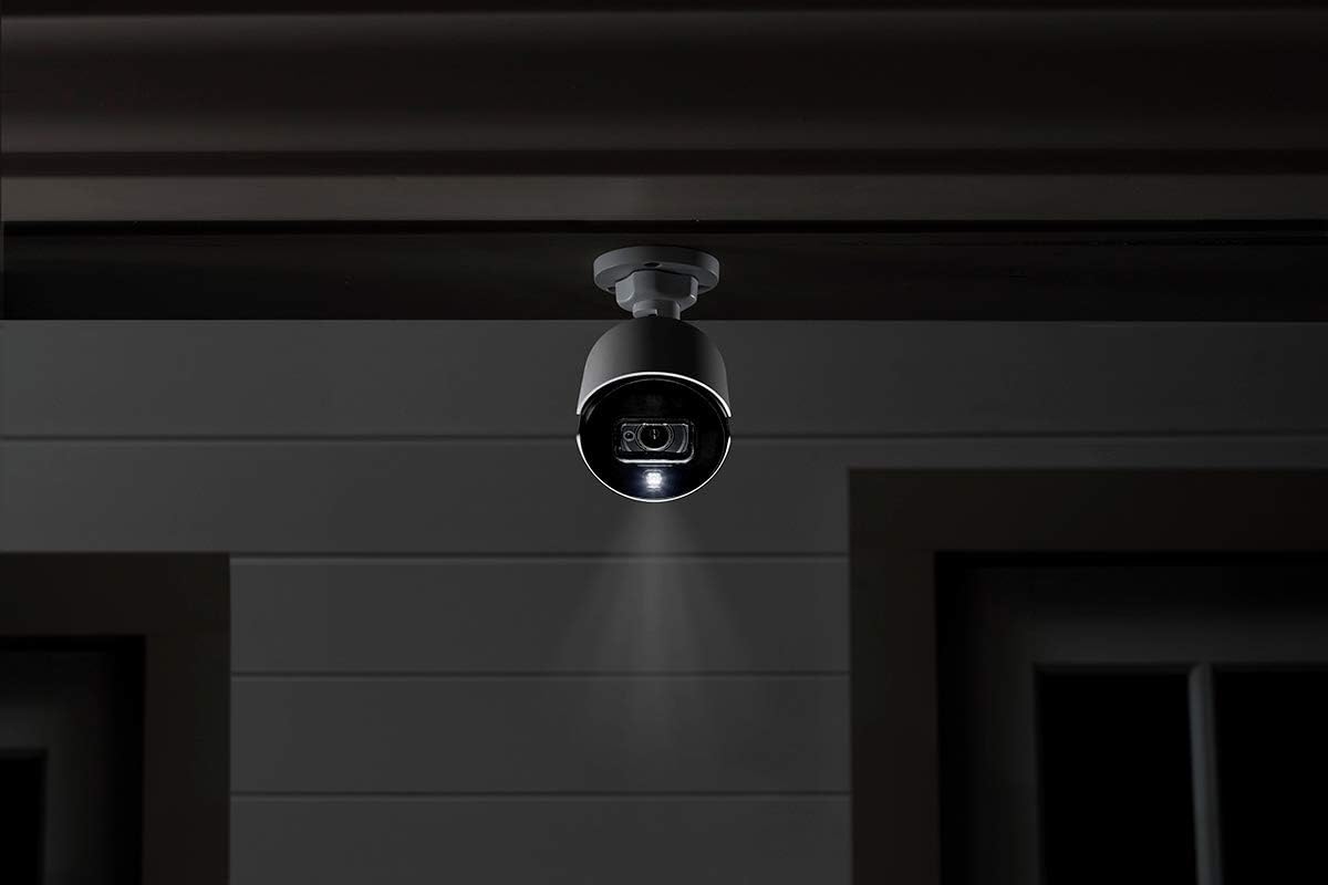 Lorex 5MP Super HD Weatherproof Indoor/Outdoor Add-On Analog Bullet Security Camera w/ Warning Light and Remote-Triggered Sirens & Color Night Vision