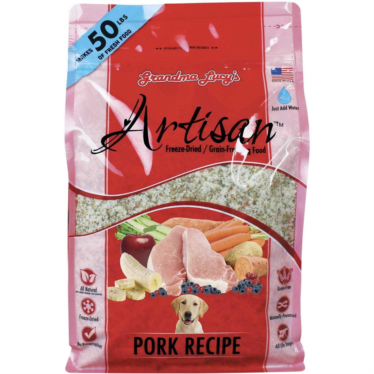 Grandma Lucy&amp;s Artisan Grain Free Pork Freeze Dried Dog Food - Pet Supplies online store