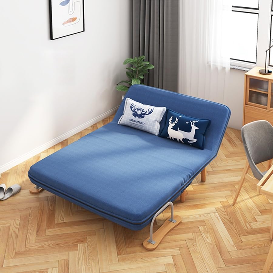 3-in-1 Convertible Sofa Bed Sleeper Chair with Pillow, Folding Versatile Upholstered Armchair,Adjustable Leisure Chaise for Home,Office (Color : D