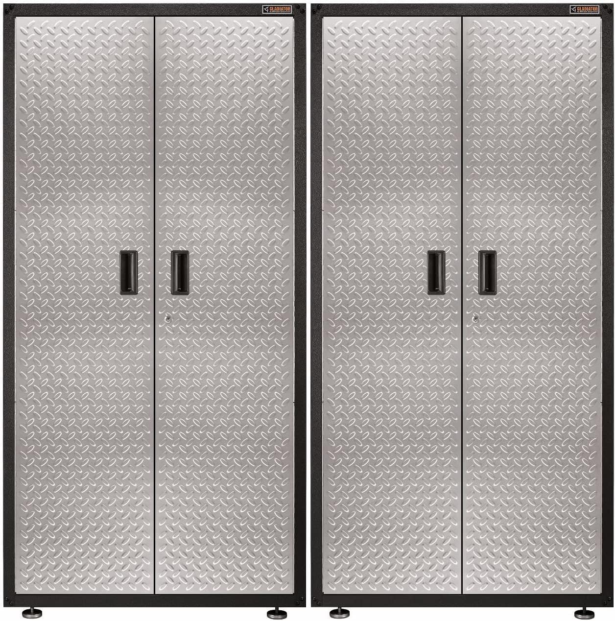 Gladiator GALG36KDYG Ready-To-Assemble Gearbox Steel Cabinet, Silver Tread