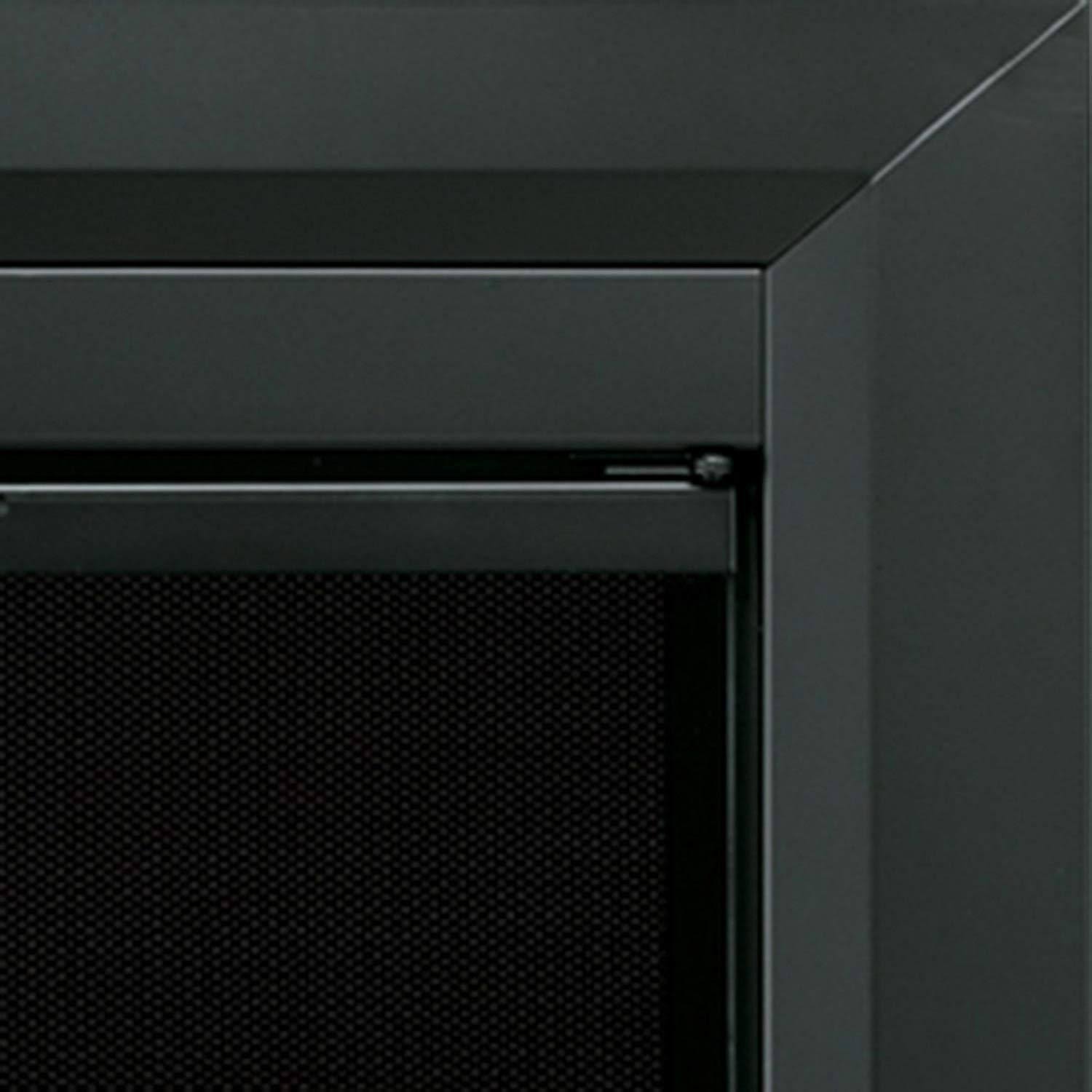 Pleasant Hearth Carlisle Medium Black Cabinet Style Glass Fireplace Doors