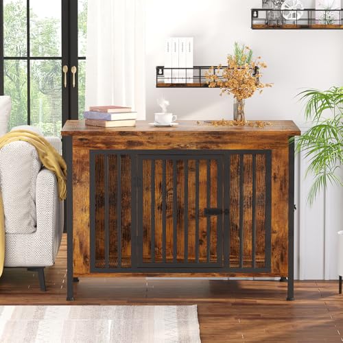 EasyCom 39.96" XL Wooden Large Dog Crate Furniture for Medium and Large Breed