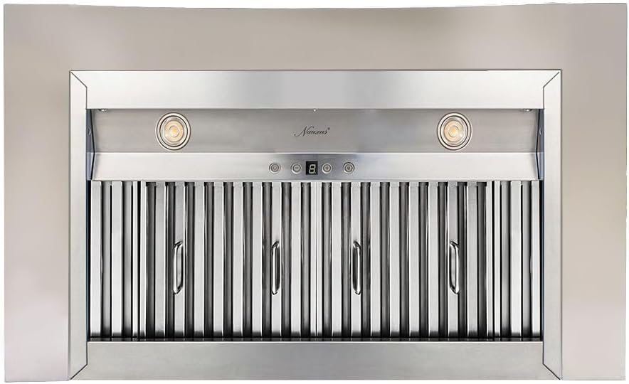 Custom Stainless Steel Range Hood, Handmade Kitchen Hood with Powerful Range Hood Insert, Classic Stove Vent Hood with Straps & Rivets