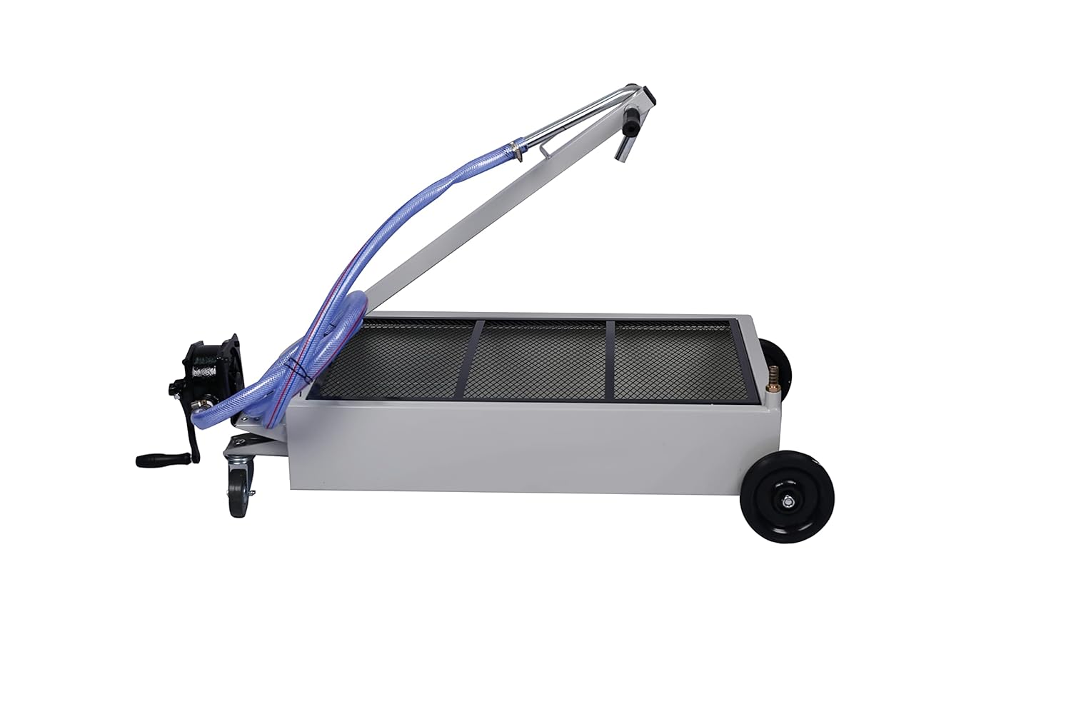 HomVent 15-Gallon Oil Drain Pan with Hand Pump, Portable Low Profile Oil Drain Pan Truck Oil Change Pan for SUV Car＆Trucks (15-Gallon with Hand Pump)