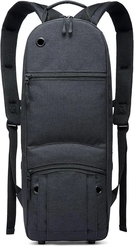 iGuerburn Oxygen Tank Backpack Size D, Portable Oxygen Backpack for D/M15 JD/M22 Cylinder Bag O2 Tank Carrier Holder for Travel (Black)