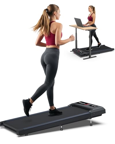 WELLFIT 10% Incline Walking Pad, 3HP 4MPH/7.6MPH 265/350 lb+ Capacity Treadmills for Home, Wide Running Area Treadmill with Mute Remote