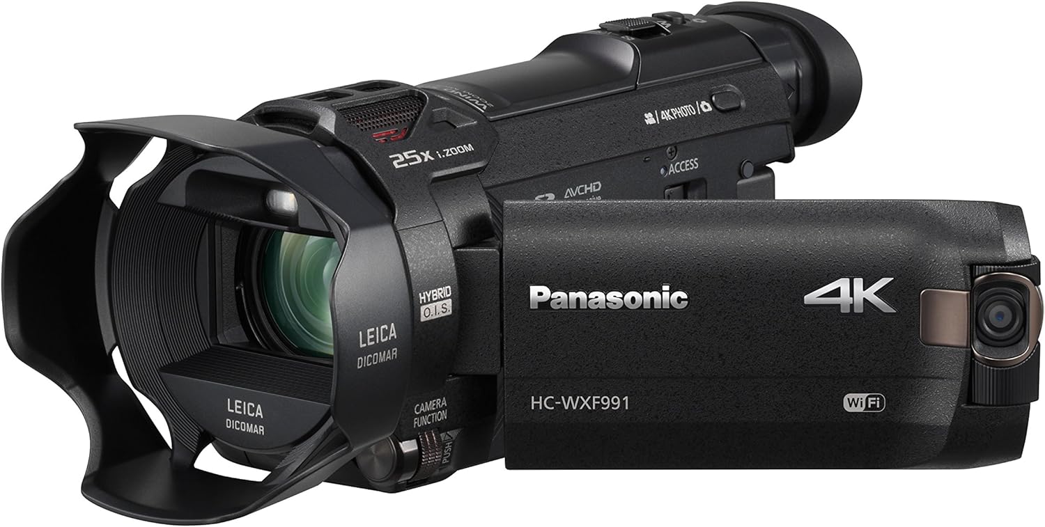 Panasonic 4K Ultra HD Video Camera Camcorder HC-VX981K, 20X Optical Zoom, 1/2.3-Inch BSI Sensor, HDR Capture