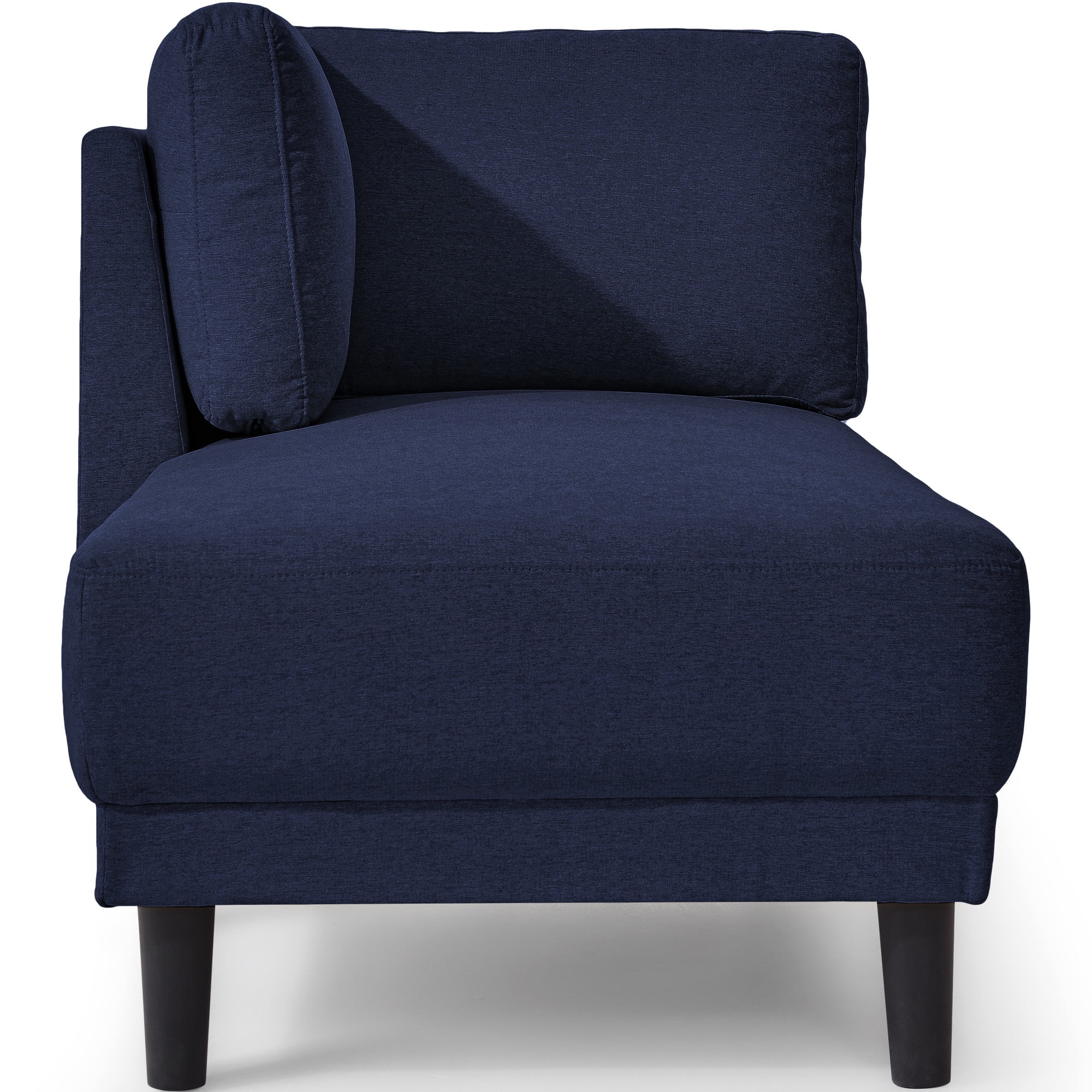 LANTRO JS 65" Mid Century Modern Fabric Corner Lounge Chair, Upholstered Indoor Chaise Lounge for Bedroom, Office