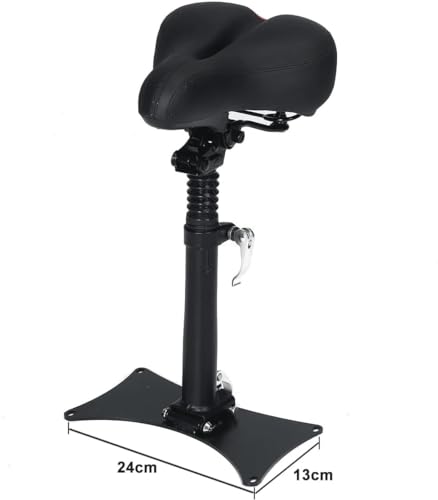 Electric Scooter Seat 45-60 cm Height Adjustable, Leather Saddle with Shock Absorption, Foldable Folding Removable Seat 10/11 inch Electric Scooters