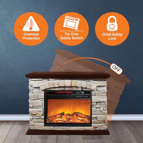LifeSmart Large Square Infrared Fireplace