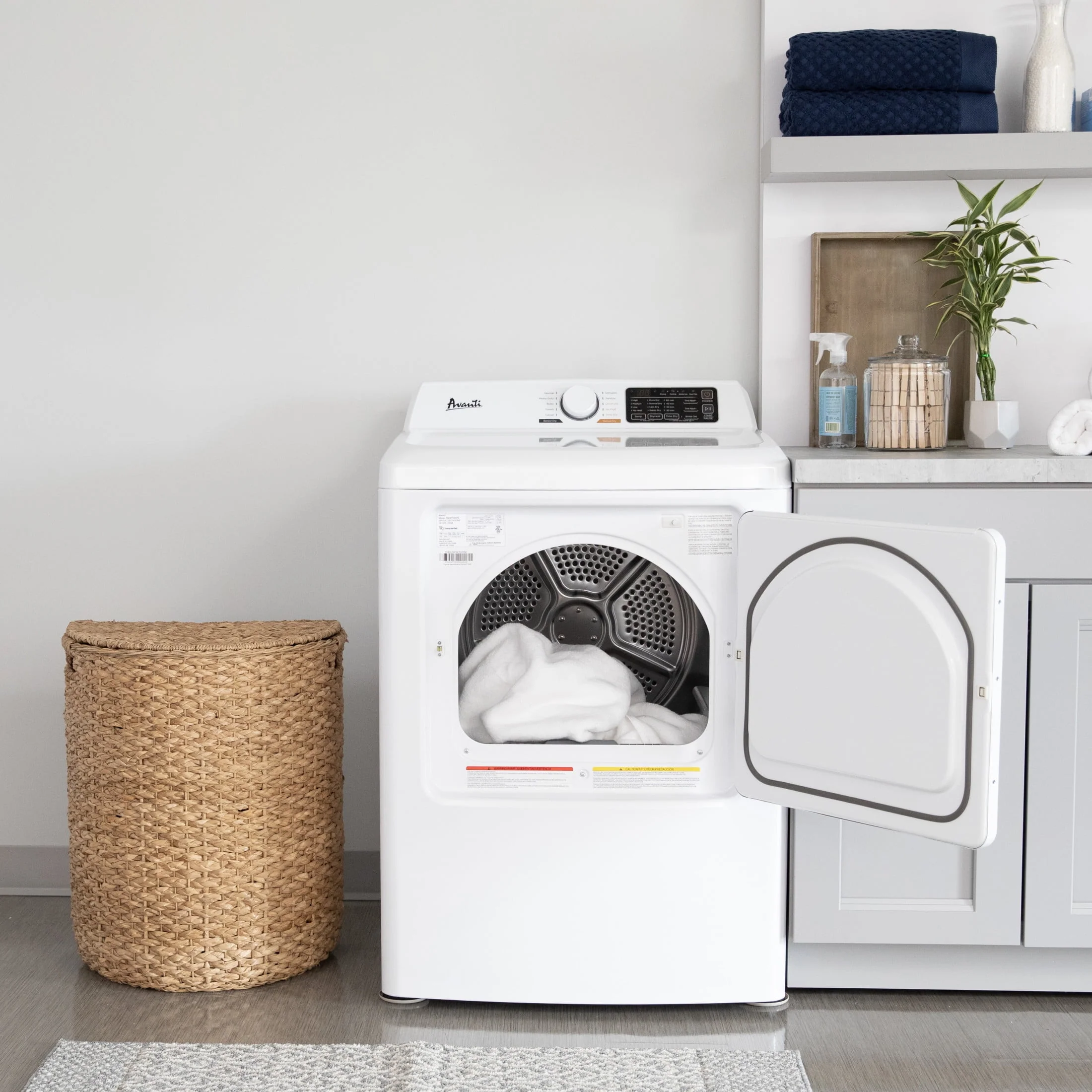 Avanti Front Load Gas Vented Clothes Dryer, 7.0 Cu. ft. Capacity, Height: 42.1 in., in White (SGD70D0WG)