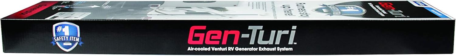 Camco Gen-Turi RV Generator Exhaust Venting System - Reduce Generator Fumes and Noise | Easy To Install and Disconnect - (44461) , Black