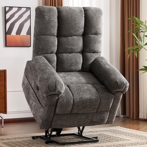 Oversized Power Lift Recliner Chair with Massage and Heat for Elderly, 26" Extra Wide Lift Chair for Big and Tall