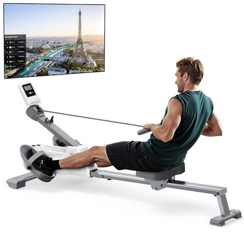 MERACH Foldable Rowing Machines for Home, Magnetic Rowing Machine with 16-Level, Compact Row Saves 20% Space, 350 LBS Load Capacity