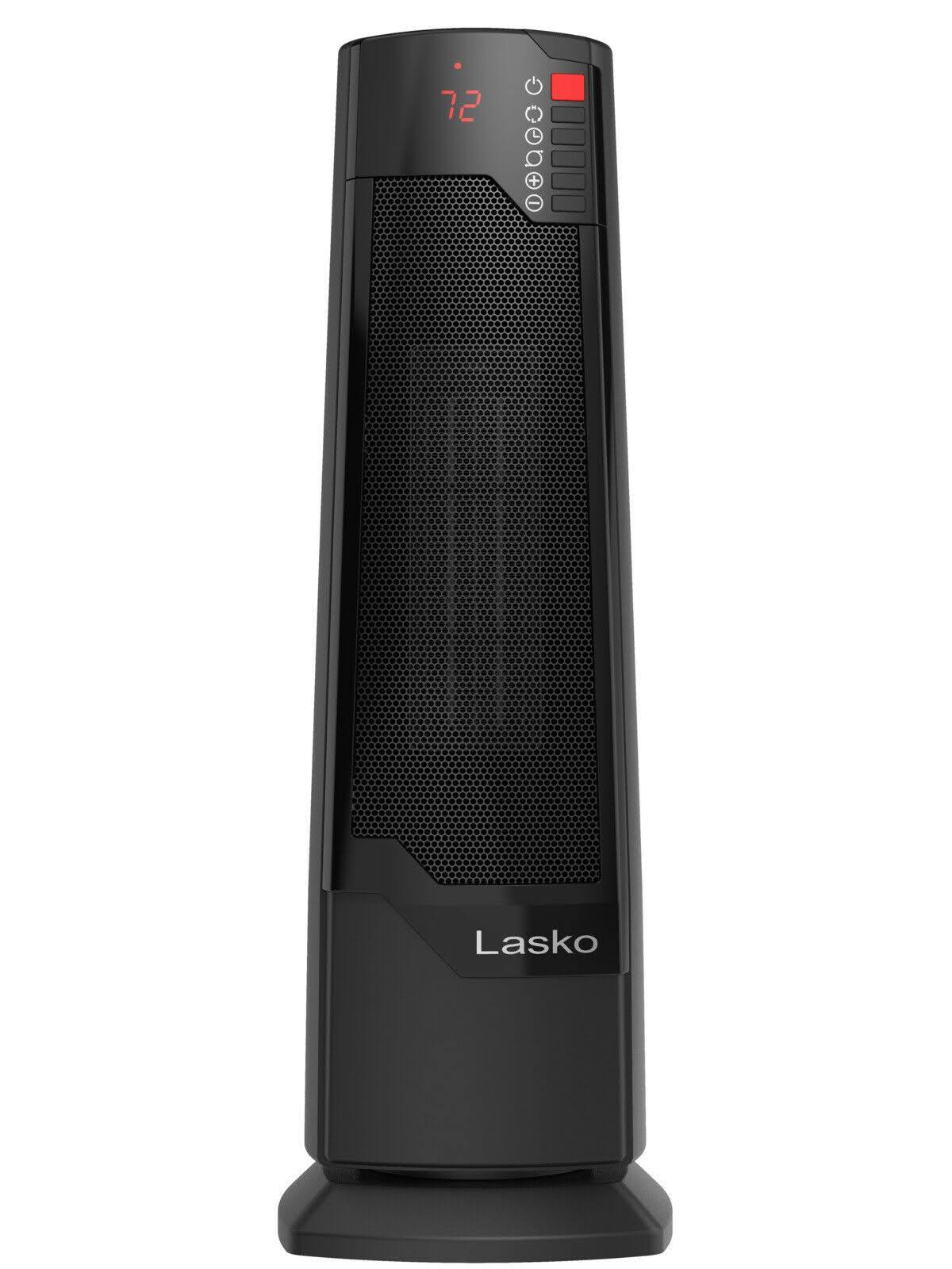 Lasko 1500W Ceramic Tower Space Heater with Remote, Black ct22835