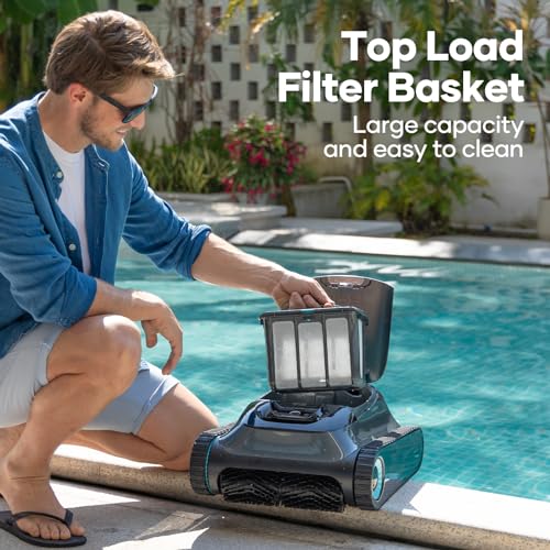 (2024 New) AIPER Scuba S1 Cordless Robotic Pool Cleaner, Pool Vacuum for Inground Pools, Wall and Waterline Cleaning, WavePath 2.0 Smart Navigation