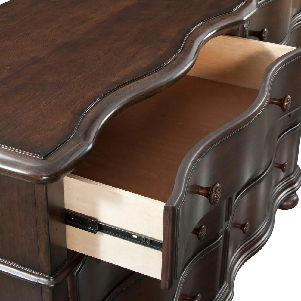 American Woodcrafters Rodanth 8-Drawer Wood Chest ine Tobacco Brown