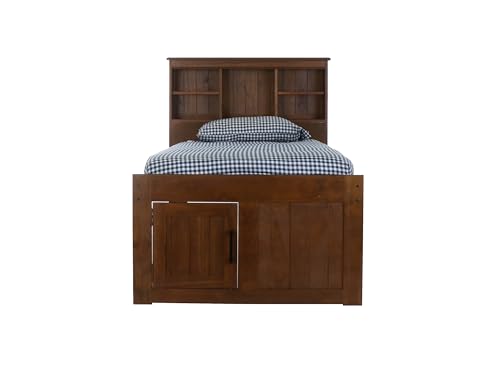 Discovery World Furniture White Full Bookcase Bed with 6 Drawers
