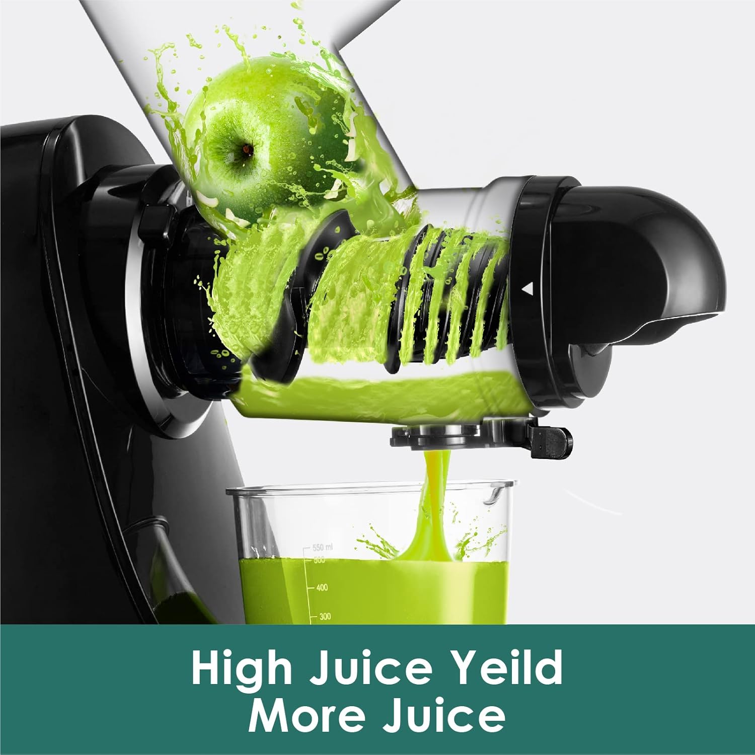 Cold Press Juicer Extractor, 3" Wide Feed Chute Slow Masticating Juicer Machines, Juice Maker, Juice Squeezer, Juicer Machines Vegetable and Fruit