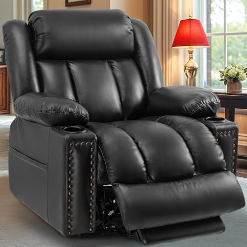 Triple Motor Large Power Lift Recliner Chair for Elderly with Heat and Massage, Lay Flat Lift Chairs for Seniors Infinite Position, Extended Footrest