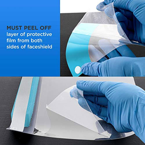 Salon World Safety 200 Face Shields 20 Packs of 10 - Ultra Clear...
