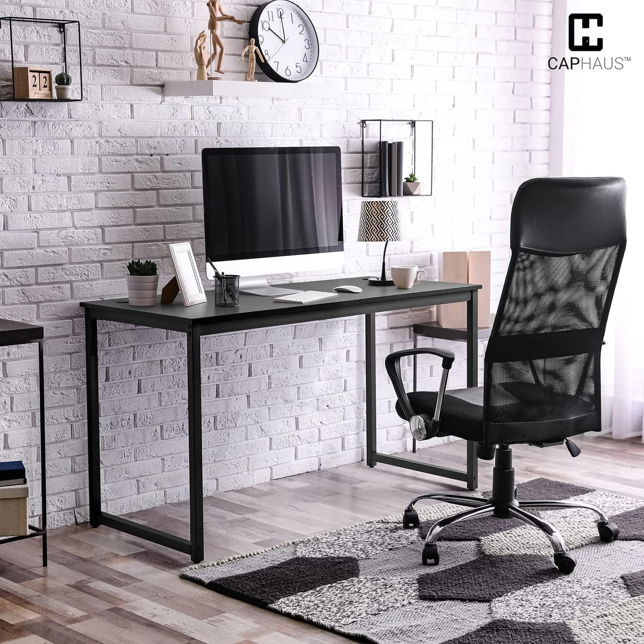 55 Inch Computer Desk, Home Office Desk, Modern Work Desk, Writing Desk For Small Space, Simple Desk For Home Use & Office, PC Table, Gaming Desk