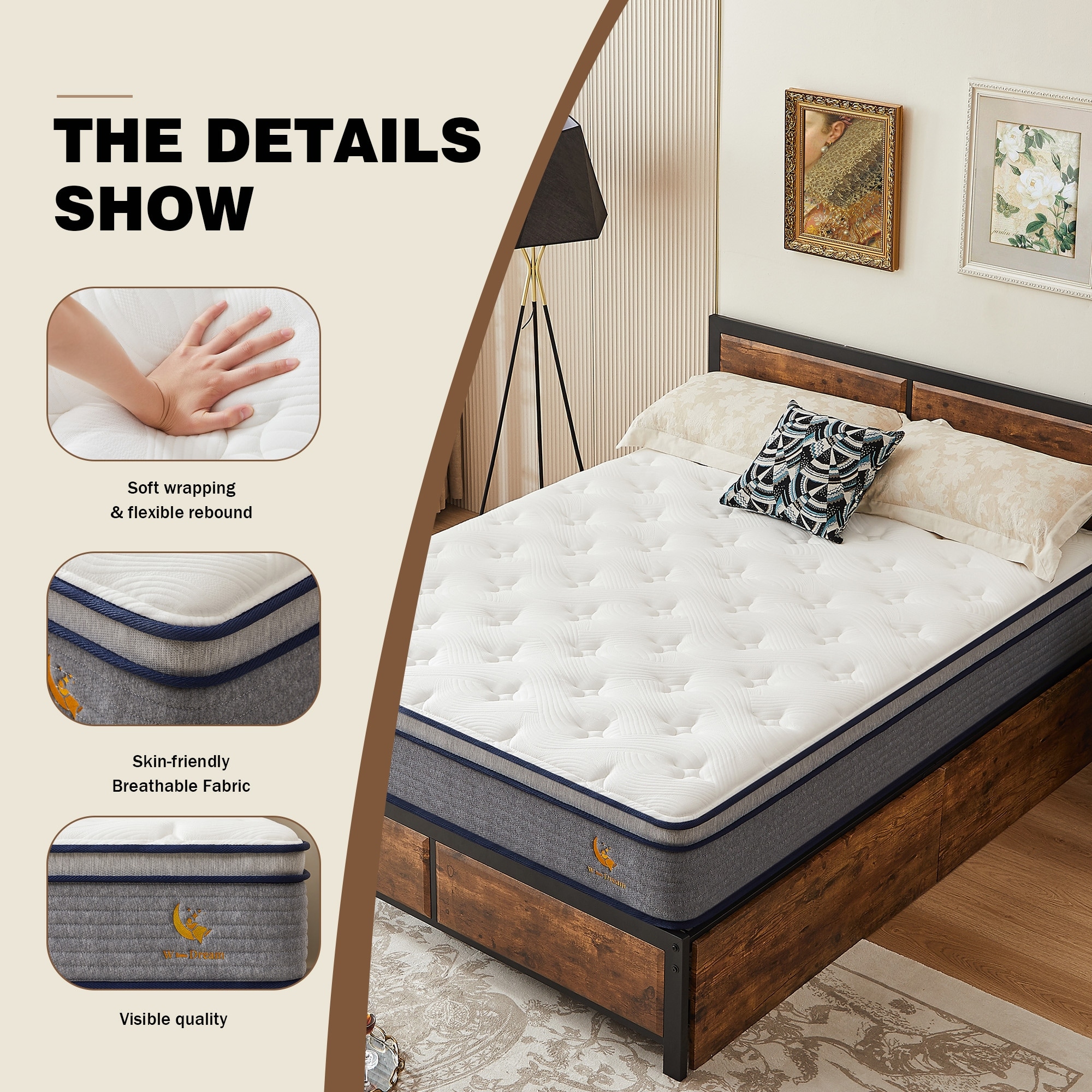 12"  Medium Firm  Innerspring Mattress Queen
