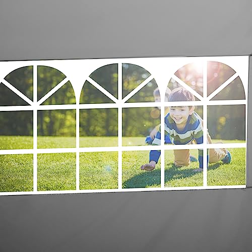 COBIZI 10x20 Heavy Duty Pop up Canopy Tent with 6 sidewalls Easy Up Commercial Outdoor Wedding Party Tents for Parties All Season Wind & Waterproof