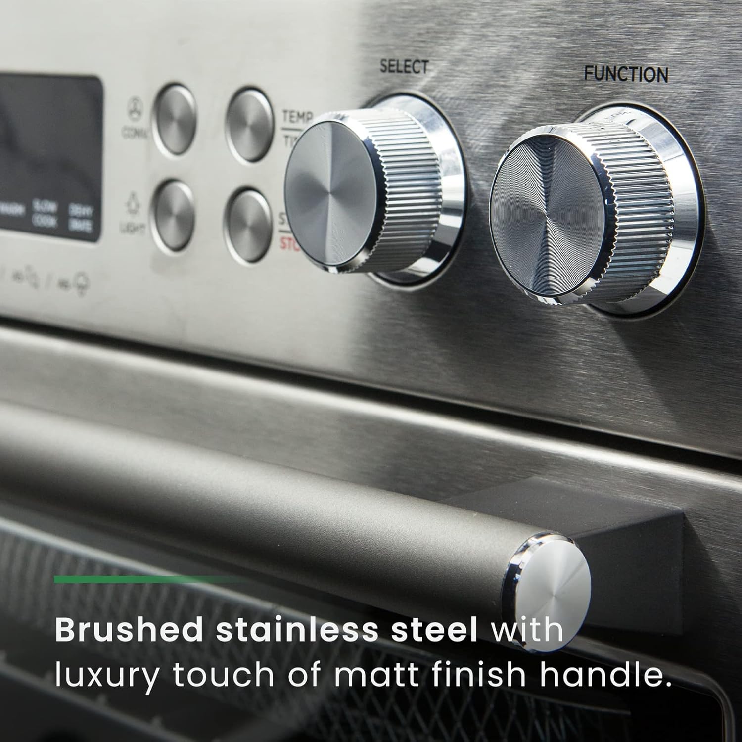 VAL CUCINE 10-in-1 Smart Air Fryer - Extra-Large Convection Countertop Toaster Oven - Brushed Stainless Steel Finish - 26.3 QT/25 L