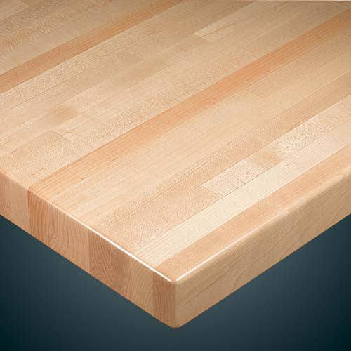 Wood Goods - 1060 Series Maple Wood Butcherblock Top with Eased Edge , Natural, 24x22 Round