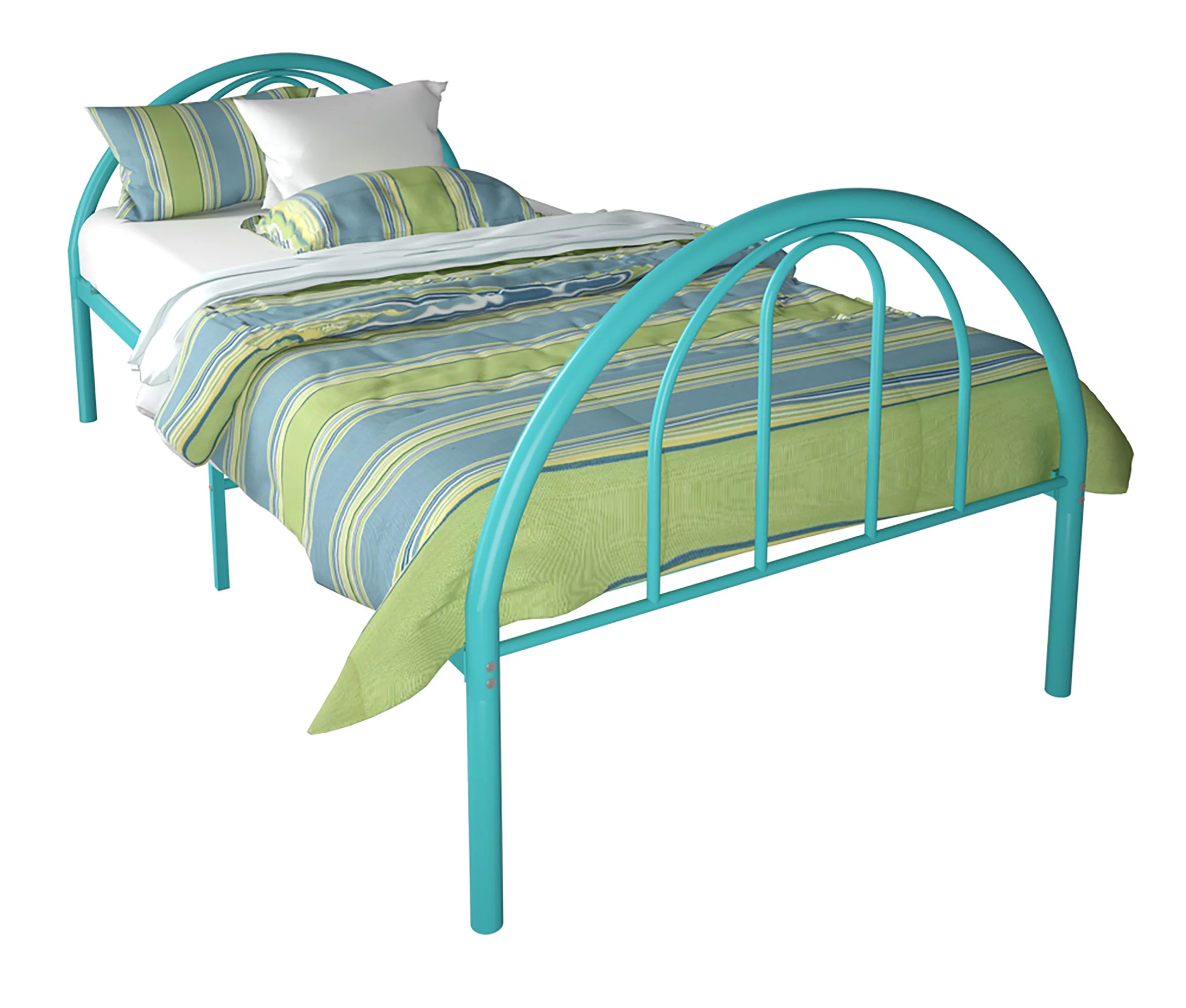 BK Furniture Brooklyn Classic Metal Bed, Twin, Pink