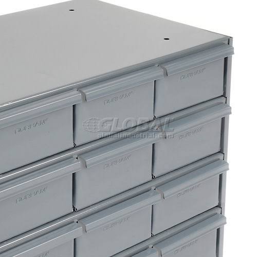 Durham 035-95 Drawer Bin Cabinet, 17-1/4 in. D, Gray