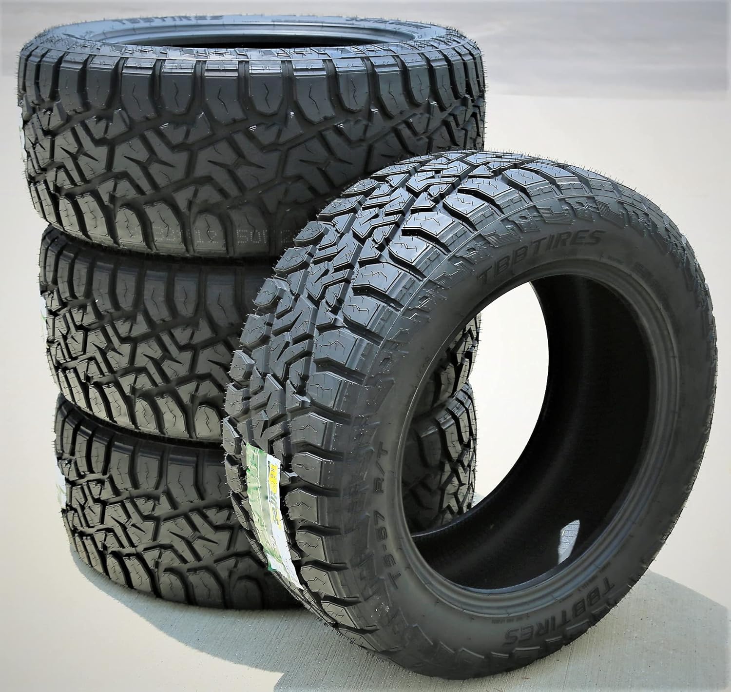TBB TS-57 R/T All-Terrain Mud Off-Road Light Truck Radial Tire-35X12.50R17LT 35X12.50X17 35X12.50-17 121Q Load Range E 10-Ply BSW Black Side Wall