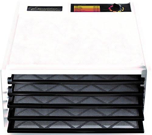 Excalibur 5 Tray Black Door Dehydrator, Medium, White 3500W