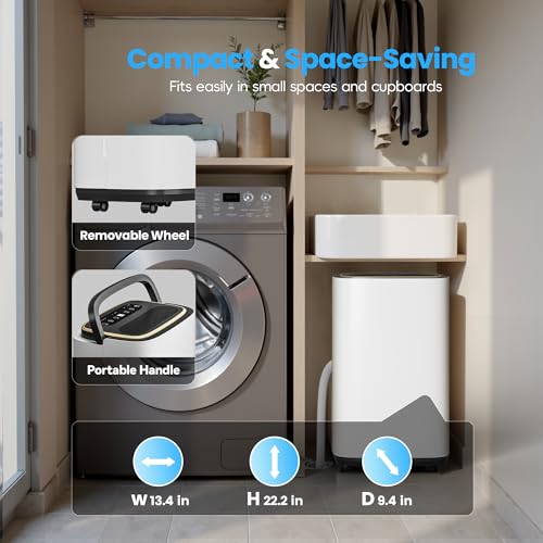 5000 Sq.Ft Dehumidifier, 50PT/24H Dehumidifiers with Hose for Basement, Large Compressor Dehumidifier for Home/Office/Bedroom/Laundry