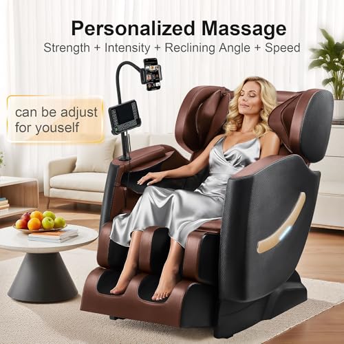 2025 Massage Chair Full Body - Zero Gravity Massage Chair for Back Fatigue with 10 Fixed Rollers, Footrest, Heating, Airbag Massager, Bluetooth