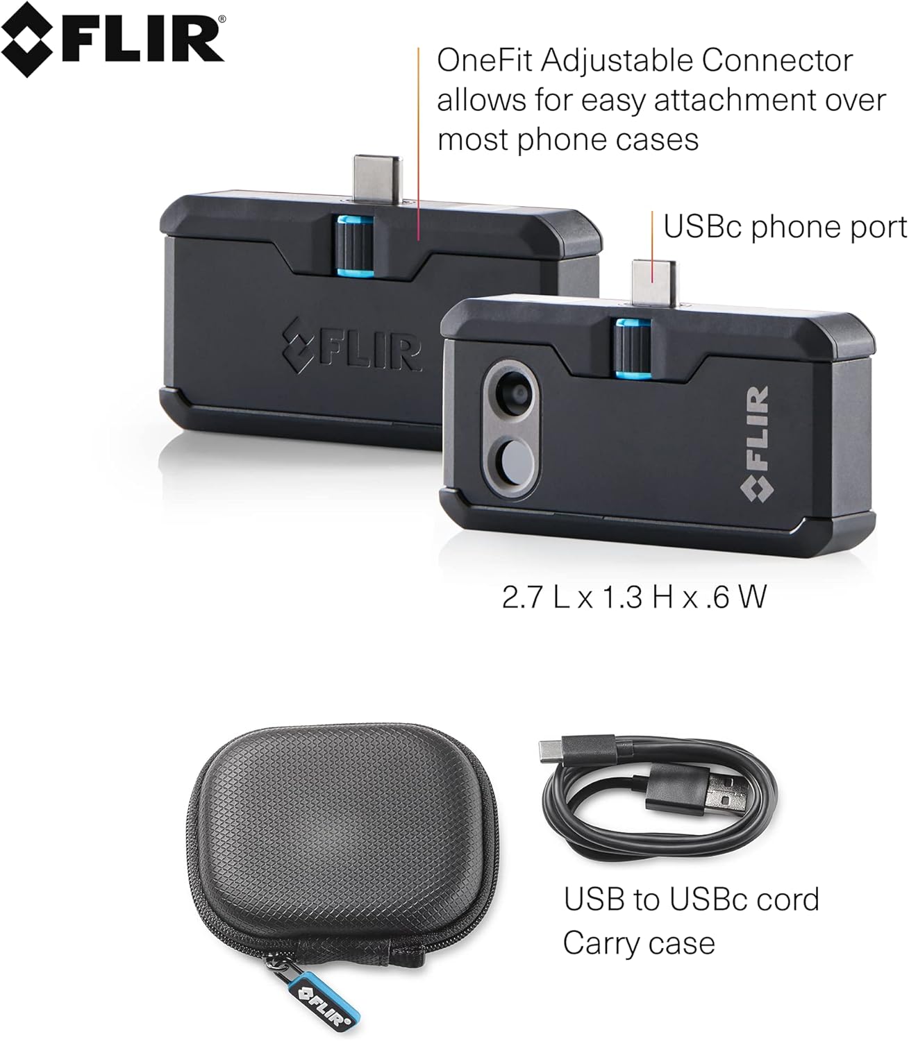 FLIR ONE Pro LT - Android (USB-C) - Pro-Grade Thermal Camera for Smartphones - with VividIR and MSX Image Enhancement Technology