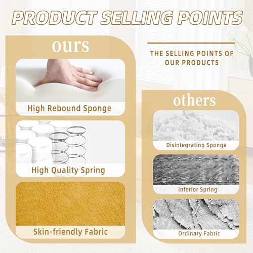 Convertible Sleeper Sofa Bed with Cylindrical Pillow, Corduroy Folding Mattress Couch with Fixed-Shape Frame