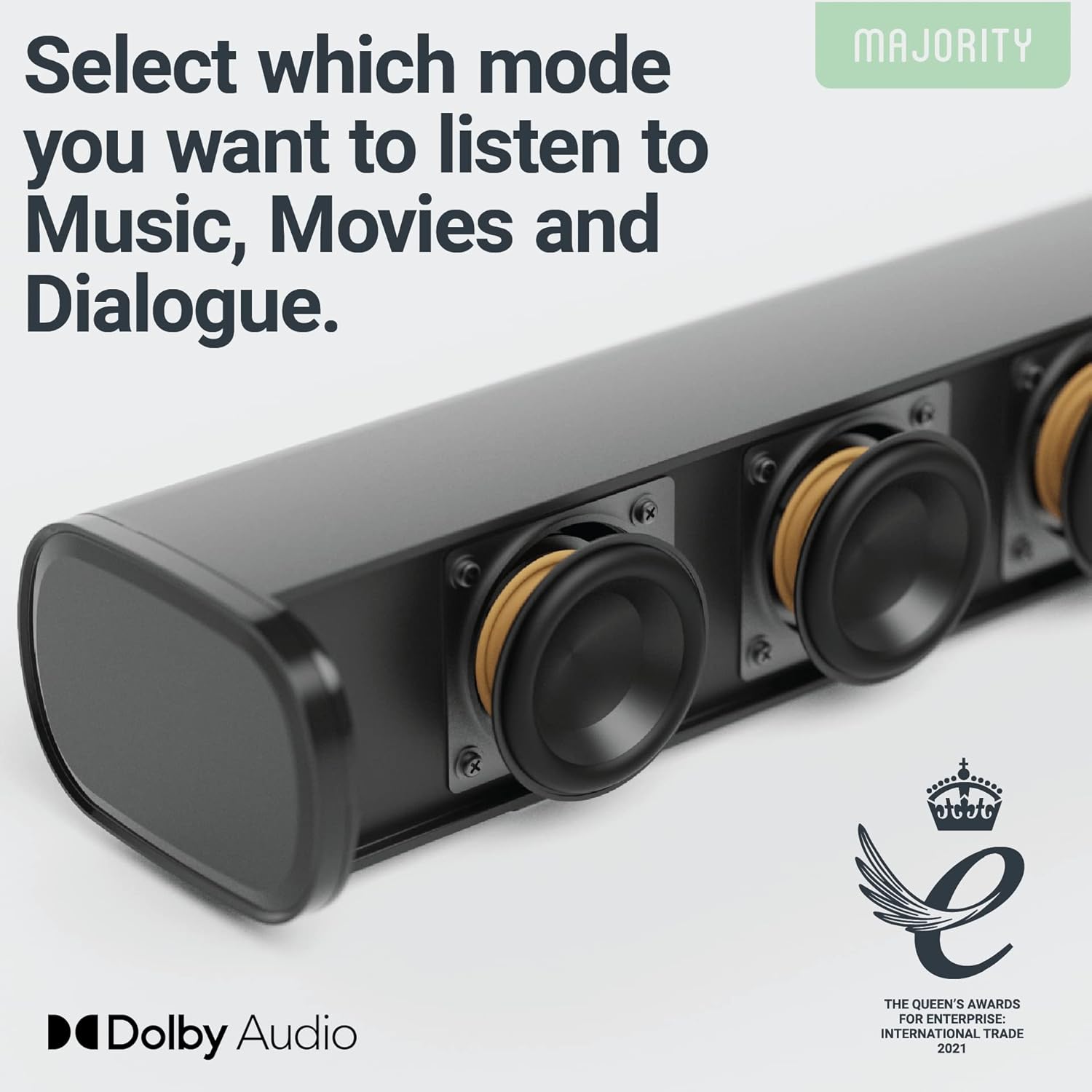 MAJORITY Everest 5.1 Dolby Audio Surround Sound System with Soundbar | 300 WATT with Wireless Subwoofer | Rechargeable Detachable Satellite Speakers