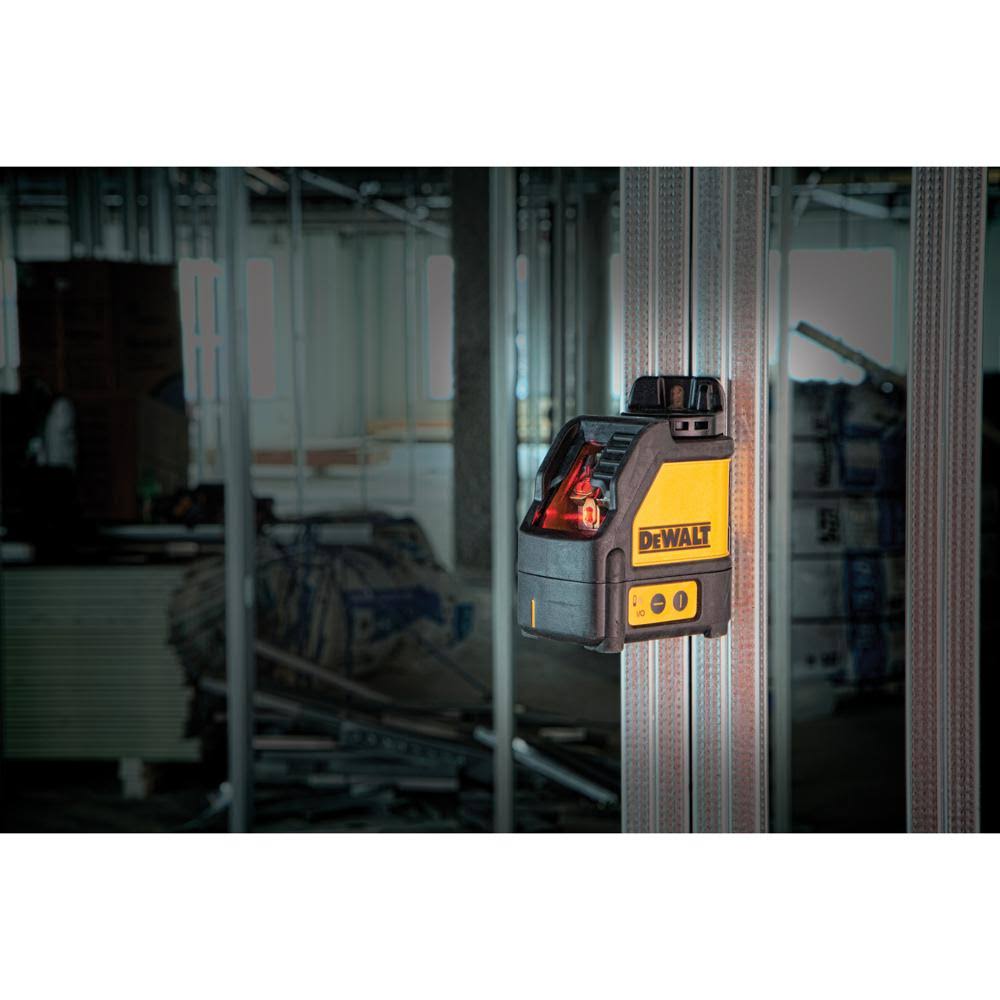 DeWalt Cross Line Laser Level with Bonus 65 ft. Laser Distance Measurer MC0C0A04