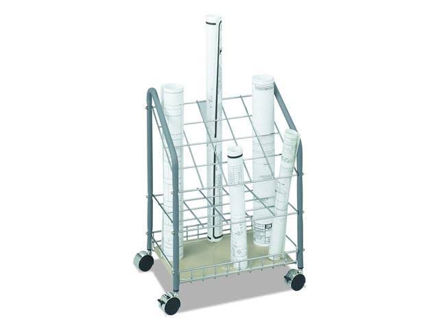 Safco Tubular Steel Wire Roll File, 20 Compartment, Light Gray