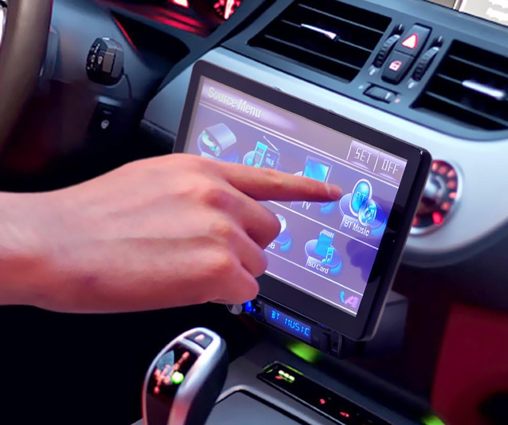 Pyle PLD10BT 10.1-Inch Motorized Touchscreen Bluetooth Receiver Multimedia System with Built-In DVD Player