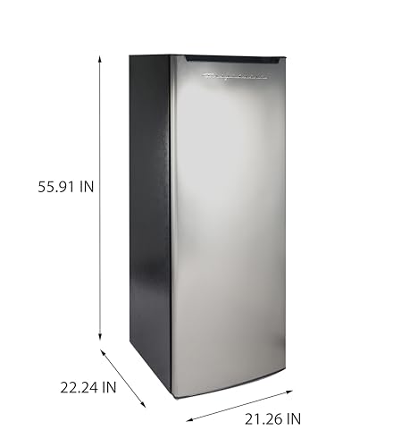 Frigidaire Upright Freezer, 6.5 cu. ft., Deep Freeze, Vinyl Coated Metal with Wire Shelving, Compact for Kitchen, RV, Dorm, Cabin, and Trailer