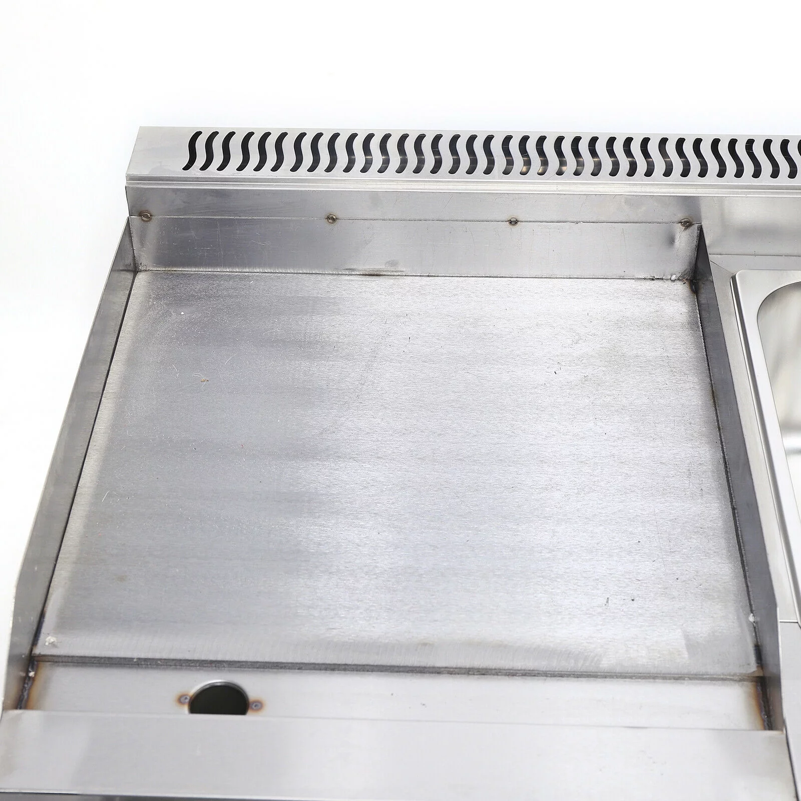 Commercial Gas Griddle Flat Top Grill Deep Fryer Combo Hot Plate Stainless