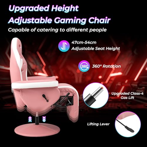 Goplus Massage Gaming Chair, Racing Style Gaming Recliner w/Adjustable Backrest and Footrest
