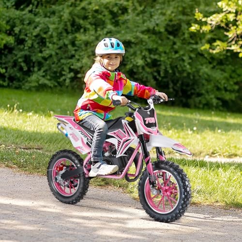 50cc 2-Stroke Kids Dirt Bike Kids Motorcycle Gas Dirt Bike Mini Dirt Bike Pocket Gas Motorbike Off Road Gas Power Mini Pocket Motorcycle with Front