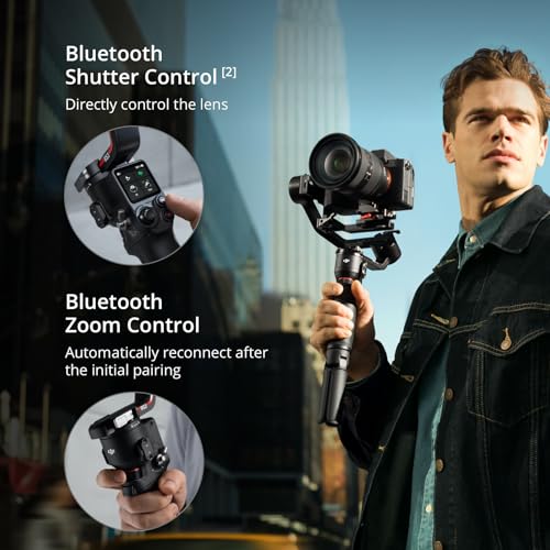 DJI RS 3 Mini, 3-Axis Gimbal Stabilizer for Cameras Canon/Sony/Panasonic/Nikon/Fujifilm, 2 kg (4.4 lbs) Tested Payload, Camera Stabilizer