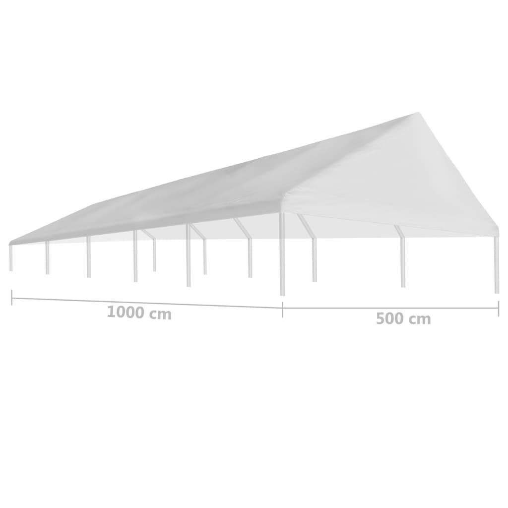 vidaXL Party Tent Roof 236.2x22 x 472.4x22 White
