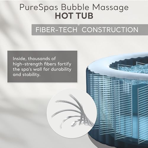 INTEX 28431EP PureSpa Plus Bubble Massage Spa Set: Includes Energy Efficient Spa Cover – 2 Contoured Headrest – LED Light – 6 Person Capacity – 85" x