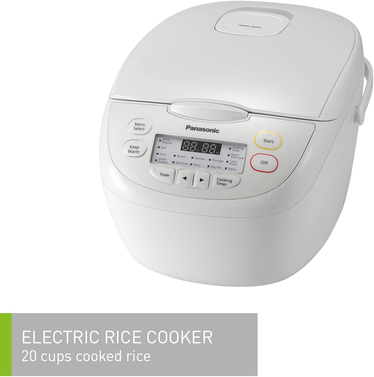 Panasonic SRCN188 10 Cup Multi-Function Rice Cooker/Warmer, White